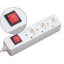 Extensao 3 Tomadas Mediarange Branca com Interruptor Comprimento Cabo 1,4M
