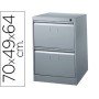 Ficheiro Metalico Para Capas de Suspensao com 2 Gavetas 710 x 475 x 650 Mm Na Cor Cinza E Cinza Escuro