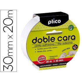 Fita Adesiva Plico Dupla Face 30Mm x 20M