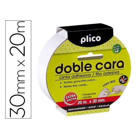 Fita Adesiva Plico Dupla Face 30Mm x 20M