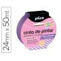 Fita Adesiva Plico Para Pintor Baixa Aderencia 50 Mt x 24 Mm