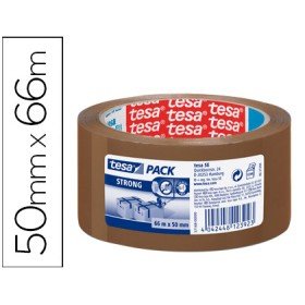 Fita Adesiva Tesa Polipropileno Castanha Strong 66 Mt x 50 Mm Baixo Ruido