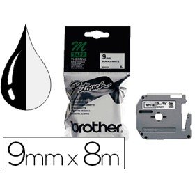 Fita Brother M-K221 Preto-Branco 9 Mm x 8 Mt Consumiveis Para Maquina de Gravar Pt-65/75/85/110