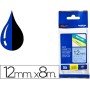 Fita Brother Tz-531 Laminada Azul-Preto12Mm x 8M