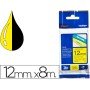 Fita Brother Tz-631 Laminada Amarelo-Preto 12Mm x 8M