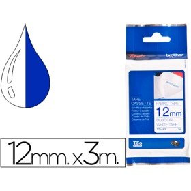 Fita Brother Tz-Fa3 Textil Branco-Preto 12 Mm x 3 M