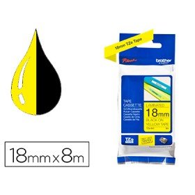 Fita Brother Tze-641 Amarelo-Preto 18Mm