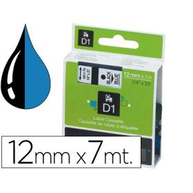 Fita Dymo D1 Preto-Azul 12 Mm x 7 Mt