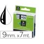 Fita Dymo D1 Preto-Transparente 9 Mm x 7 Mt