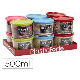 Frasco Multiusos Plastico 500 Ml com Tampa de Cor 110X110X80 Mm