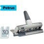 Furador Petrus 514 Metalico Cor Prata 4 Puncoes Capacidade 30 Folhas