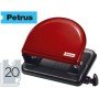 Furador Petrus 52 Metalico Capacidade 20 Folhas Vermelho