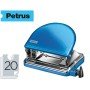 Furador Petrus 52 Wow Azul Metalizado Capacidade 20 Folhas em Blister