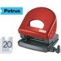 Furador Petrus 62 Color, Capacidade 20 Folhas - Vermelho