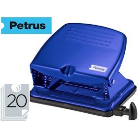 Furador Petrus 65 Capacidade 20 Folhas Azul