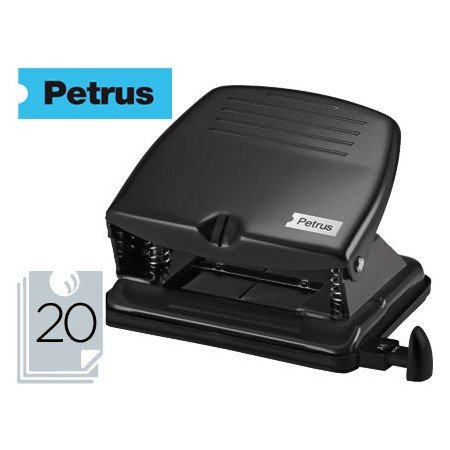 Furador Petrus 65 Capacidade 20 Folhas Preto