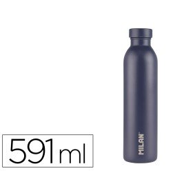 Garrafa Milan Aco Inoxidavel Termo Cor Azul Marinho 591 Ml