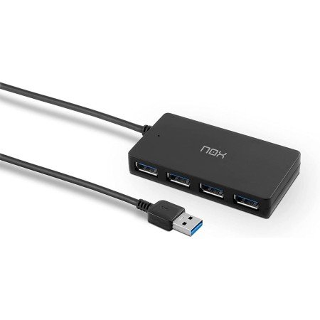 Hub Nox 4 Portas USB 3.0 Compativel com Windows Mac E Linux