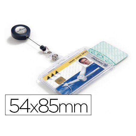 Identificador Durable com Cordao Extensivel Duplo Uso Vertical/Horizontal 54X85 Mm