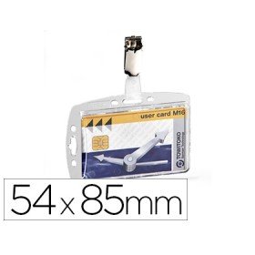 Identificador Durable com Mola Giratoria Acrilico Pautado 54X85 Mm