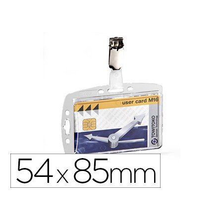 Identificador Durable com Mola Giratoria Acrilico Pautado 54X85 Mm