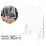 Janela de Proteção de Mesa Para Mostrador Metacrilato 300 x 150 Mm Medidas 1200 x 750 Mm