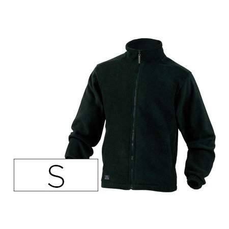 Jaqueta Polar Deltaplus com Punhos Elasticos E 2 Bolsos Cor Preto Formato S