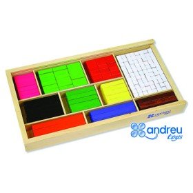 Jogo Andreutoys Barras de Fraçoes 308 Peças 32,5X17,5X4 Cm