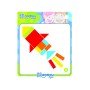 Jogo Andreutoys Formas Geometricas Cores 42 Peças + 24 Modelos 28,6X28,6X3,8 Cm