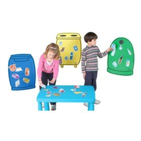 Jogo Henbea Plastico Reciclagem Material Organico Vidrio Papel 36 Peças