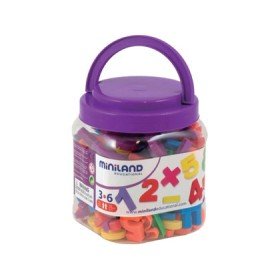 Jogo Miniland Letras Numeros Magneticos Boiao de 162 Peças