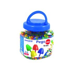 Jogo Miniland Pegs Boiao de 2600 Peças de 10 Mm
