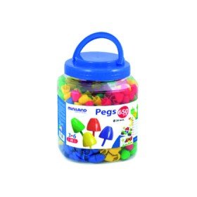 Jogo Miniland Pegs Boiao de 650 Peças de 20 Mm