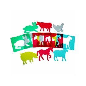 Jogo Modelos Flexiveis Henbea Animais de Quinta Medidas 15X21 Cm Set 6 Unidades