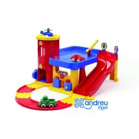 Jogo Vikingtoys Garagem Dois Pisos + 3 Veiculos + Pistas 19X42X39 Cm