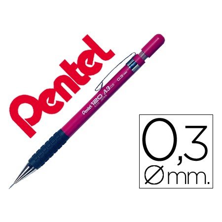 Lapiseira Pentel A313 0,3 Mm Vermelha