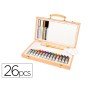 Maletin de Pinturas Acrilicas Daler Rowney Madera 26 Piezas 334X204X50 Mm