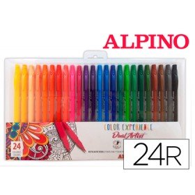 Marcador Alpino Dual Artist Color Experience Caixa de 24 Unidades Cores Sortidas
