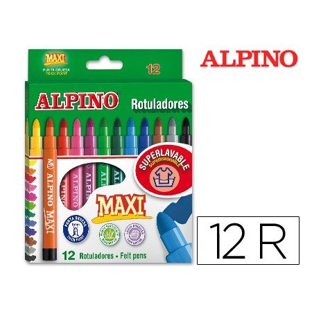Marcador Alpino Maxi 12 Unidades