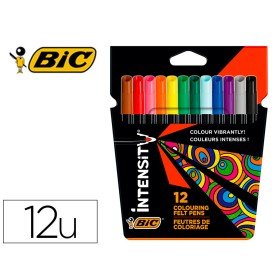 Marcador Bic Intensity Estojo de 12 Cores Sortidas
