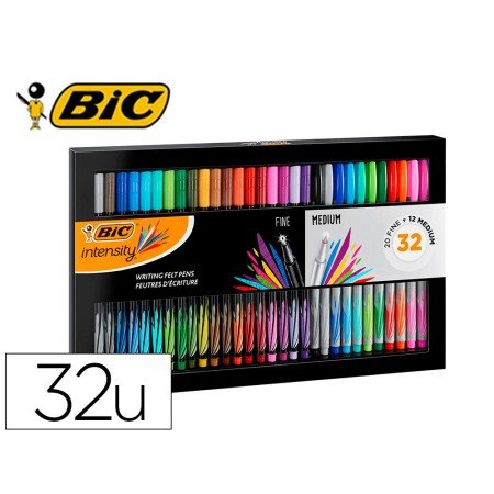 Marcador Bic Intesity Collection Estojo de 32 Unidades Cores Sortidas