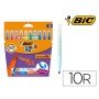 Marcador Bic Kids Vis Aquarelle Estojo de 10 Cores Ponta Pincel Tinta À Base de Água