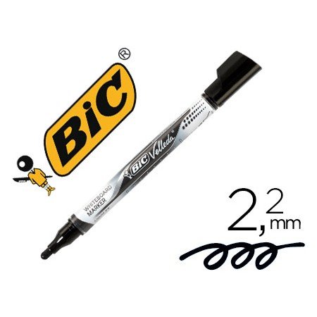 Marcador Bic Velleda Liquid Pocket Ponta Redonda 2,2 Mm Preto
