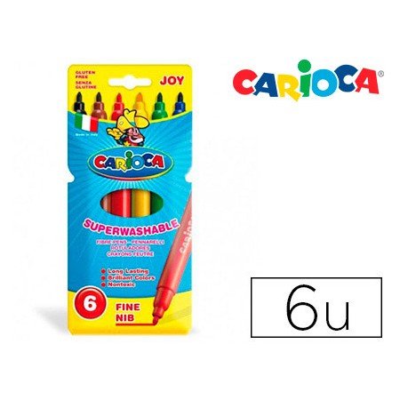 Marcador Carioca Joy Caixa de 6 Cores