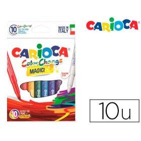 Marcador Carioca Mudanca de Cor Tinta Magica Caixa de 10 Unidades Cores Sortidas