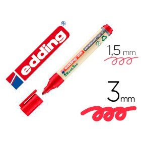 Marcador Edding 28 Para Quadro Branco Ecoline 90% Reciclado Cor Vermelho Ponta Redonda 1,5-3 Mm Recarregavel