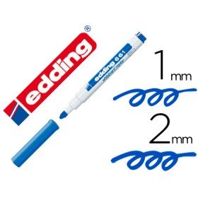 Marcador Edding Para Quadro Branco 661 Cor Azul Ponta Redonda 1-2 Mm Recarregavel