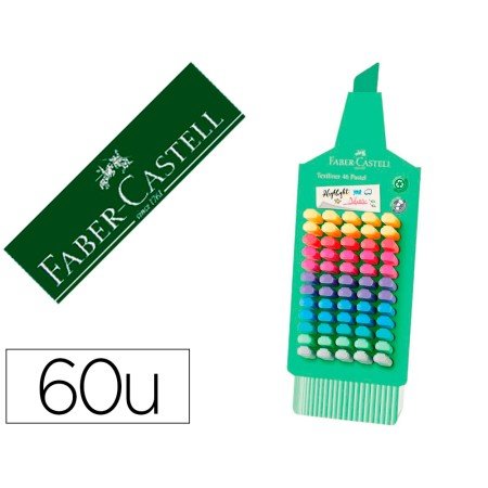 Marcador Faber Fluorescente 1546 Expositor de 60 Unidades Cores Sortidas