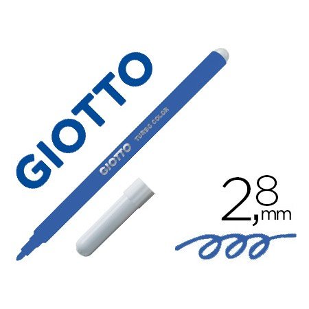 Marcador Giotto Turbo Color Lavavel com Ponta Bloqueada Unicolor Azul Escuro