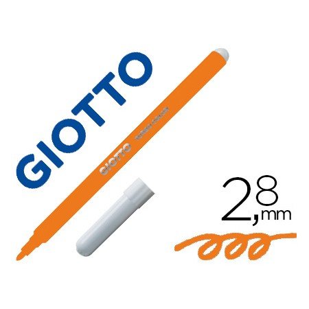 Marcador Giotto Turbo Color Lavavel com Ponta Bloqueada Unicolor Laranja